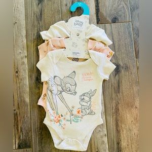 Disney Bambi and Thumper 3 Pack Infant Onesies ❤️FREE SHIPPING!❤️